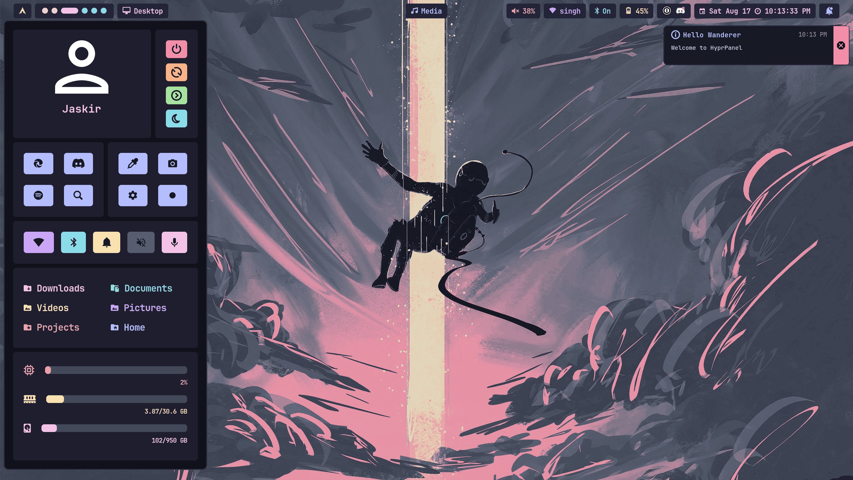 Arch Linux - Hyprland & Hyprpanel Setup Guide